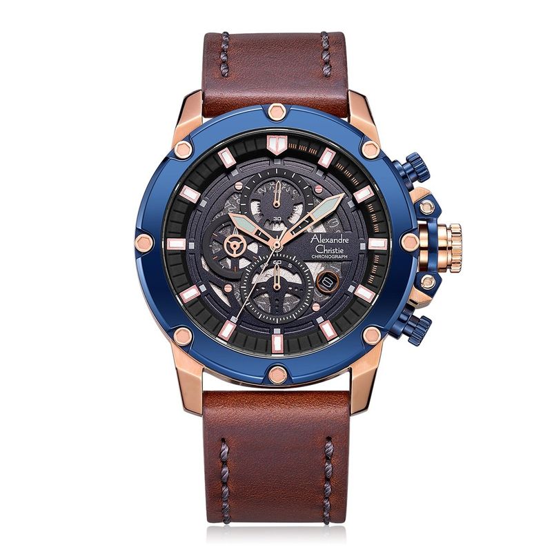 Buy Alexandre Christie AC 6564 MCL Chronograph for Men - Brown Online
