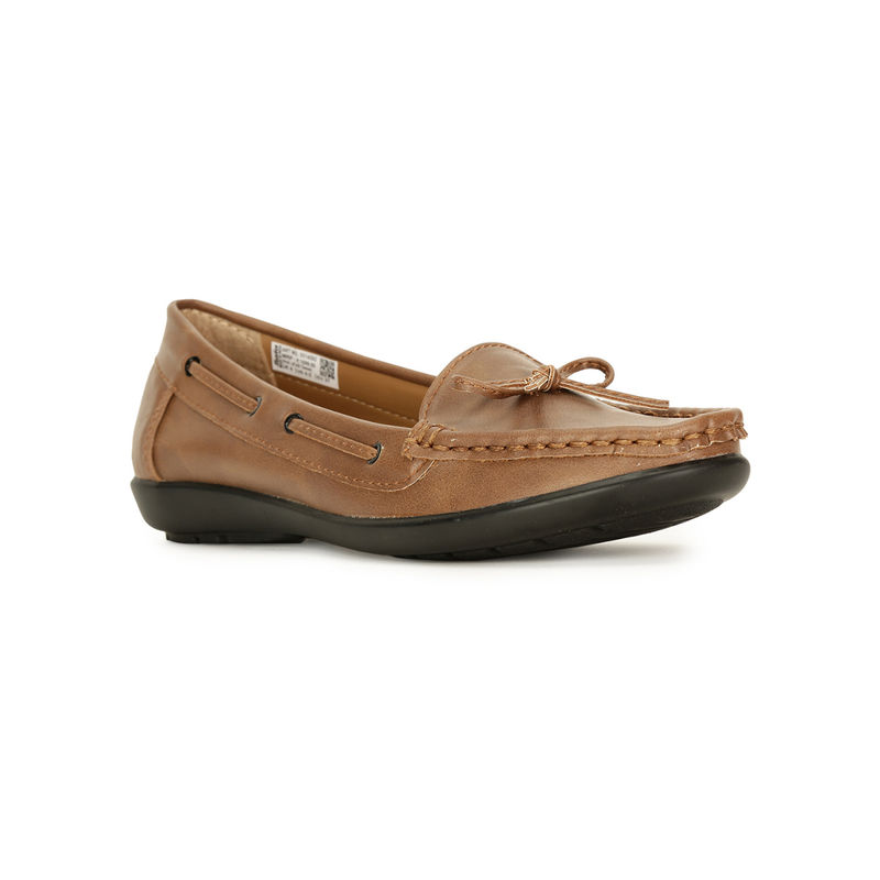 Bata Solid Brown Loafers (UK 4)
