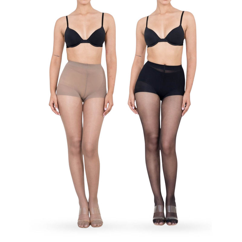 Shapercult Ultra Premium Anti-Scratch Multi-Color Stockings (Pack of 2) (4XL)