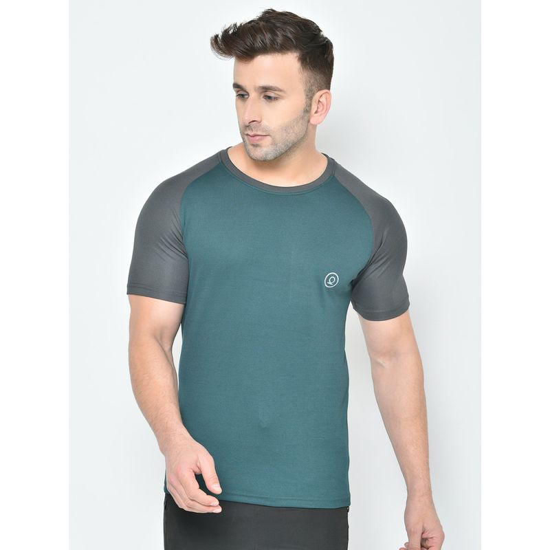 CHKOKKO Men Green Regular Fit Gym T-Shirt (4XL)