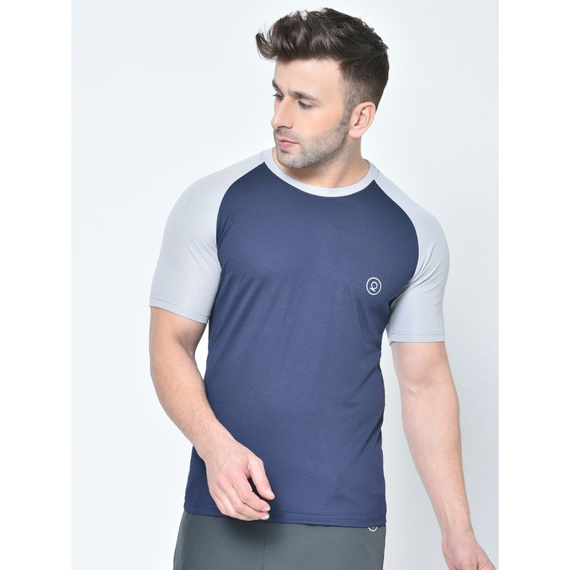 CHKOKKO Men Blue Regular Fit Gym T-Shirt (4XL)