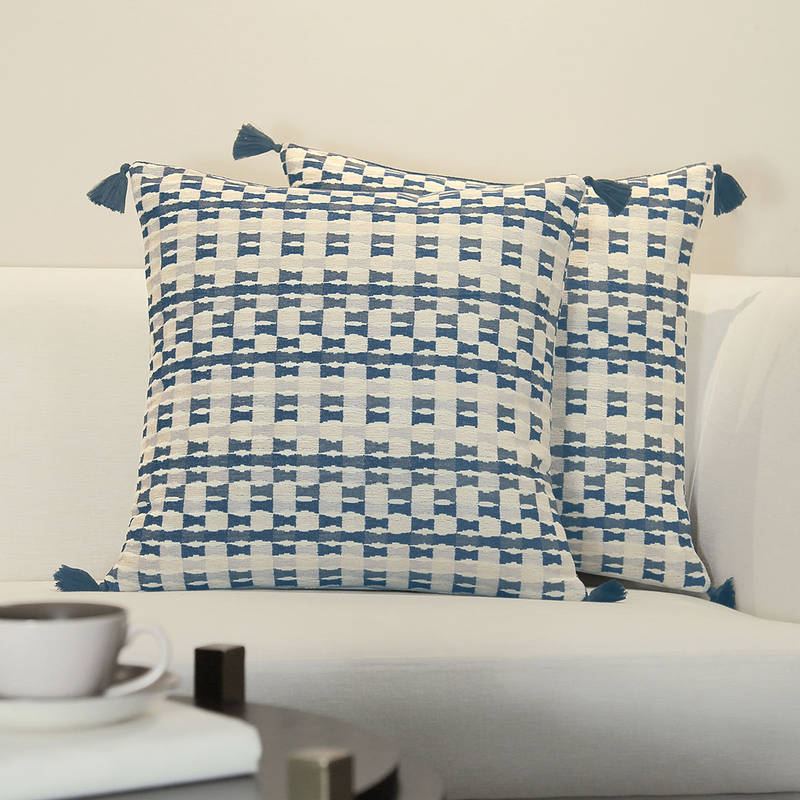 GM Tatami Pacific Color Jacquard 2 Pieces Cushion Covers (18 x 18 inches)