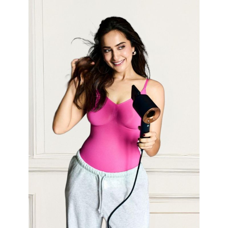 Underneat Women Tummy Control Adjustable Straps Seamless Comfort Brief Bodysuit Shapewear (M/L)