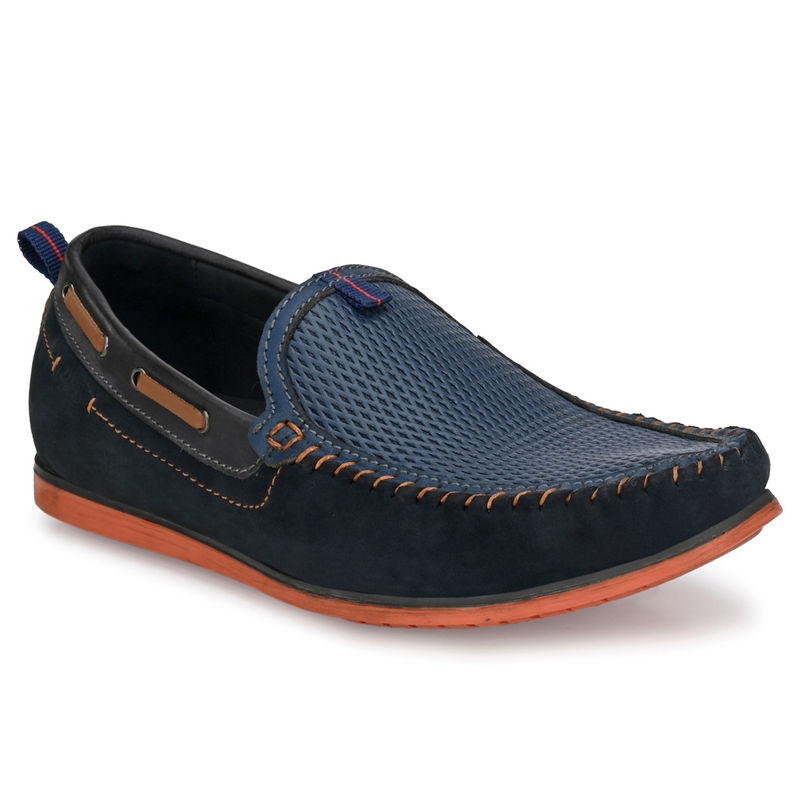 Hitz Blue Leather Loafers - Uk 6
