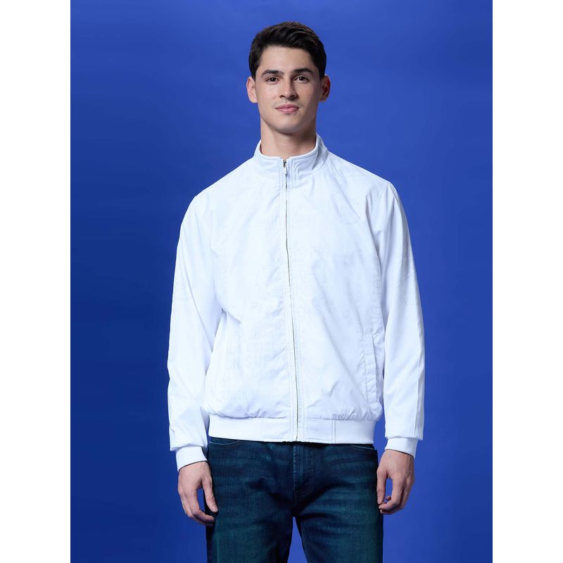 Pepe Jeans White Full Sleeves Lightweight Varsity Jacket (S)