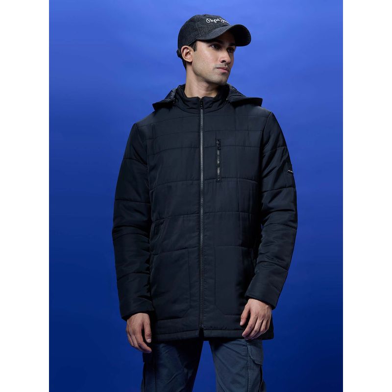 Pepe Jeans Black Full Sleeves Hooded Parka (3XL)