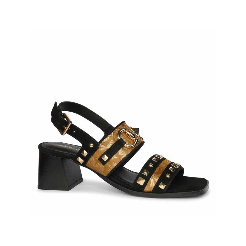 Saint G Women Embellished Metallic Block Heels (UK 3)