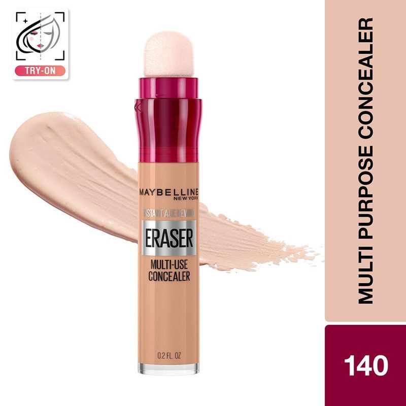 Maybelline New York Instant Age Rewind Eraser Concealer, Conceal, Contour, Highlight 140 Honey