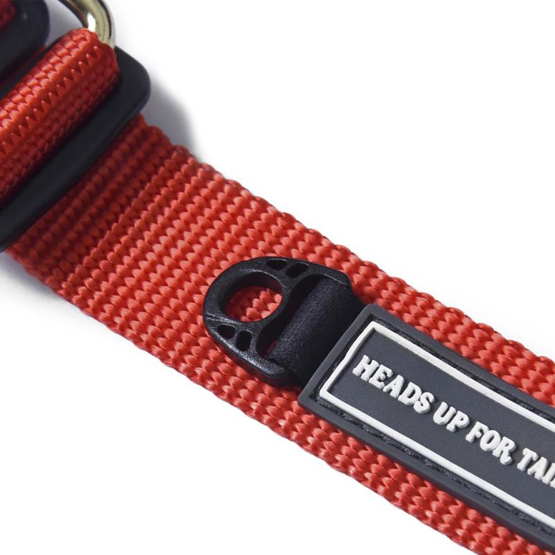 Heads Up For Tails Classic Nylon Dog Collar - Red (Large)