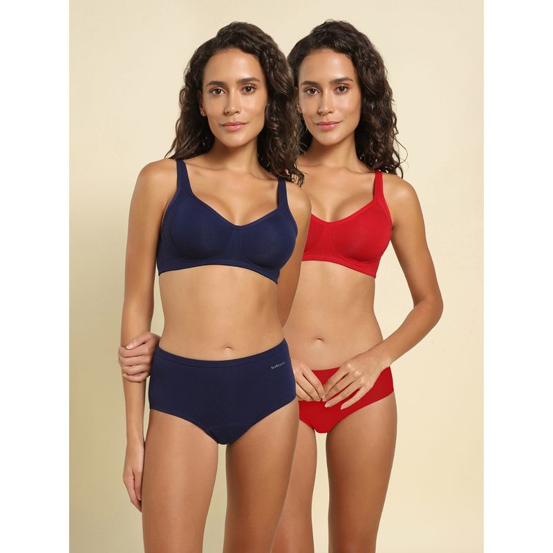Van Heusen Woman Lingerie and Athleisure Side Support Non Padded Bralette Navy (Pack of 2) (38C)