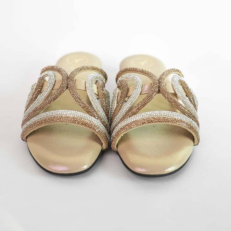 Sana K Luxurious Footwear Beige Open Toe Dual Gema Sandals (EURO 37)