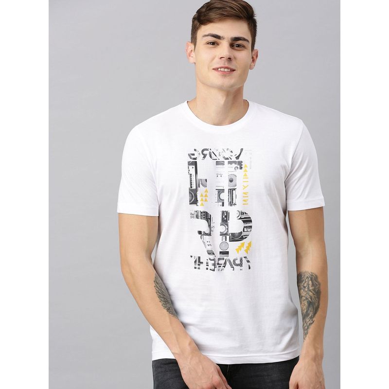 Huetrap Mens Round Neck Short Sleeve Rogue Graphic T-Shirt (S)