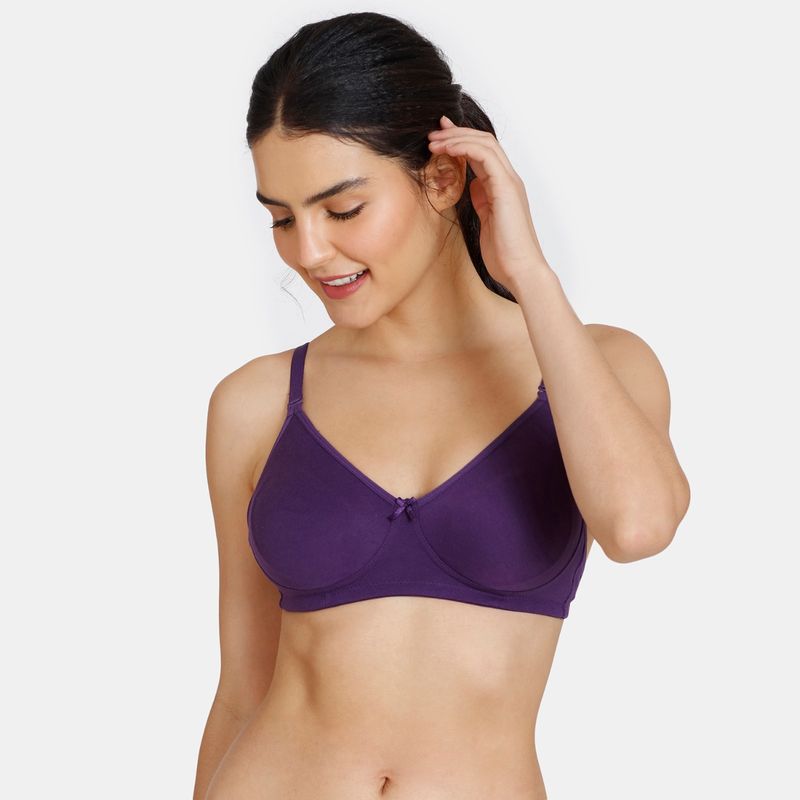 Zivame Beautiful Basics Double Layered Non Wired 3-4Th Coverage Backless Bra - Crown Jewel (36B)