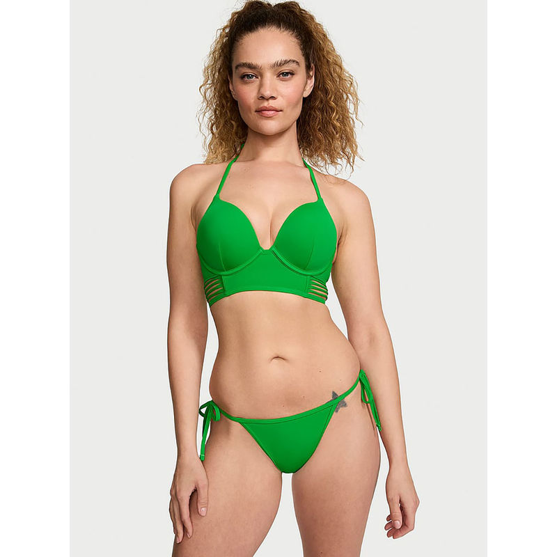 Victoria's Secret Women Green Polyamide Bikini Top (32A)