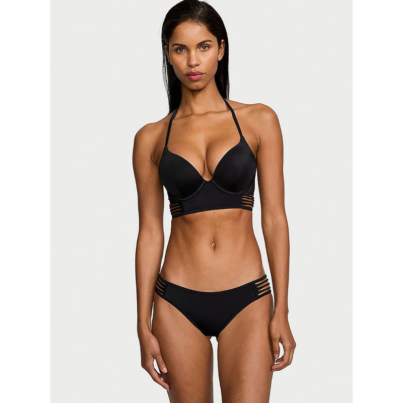 Victoria's Secret Women Black Polyamide Bikini Bottom (XS)