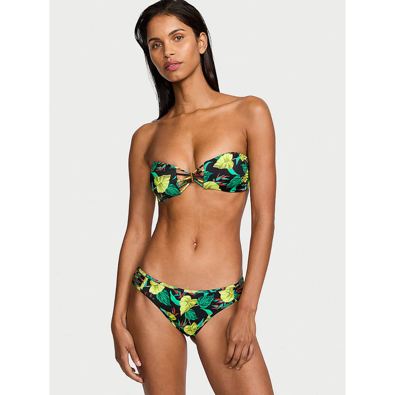 Victoria's Secret Women Multi-Color Polyamide Bikini Bottom (XS)