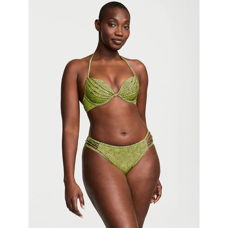 Victoria's Secret Women Green Polyamide Bikini Top (32A)