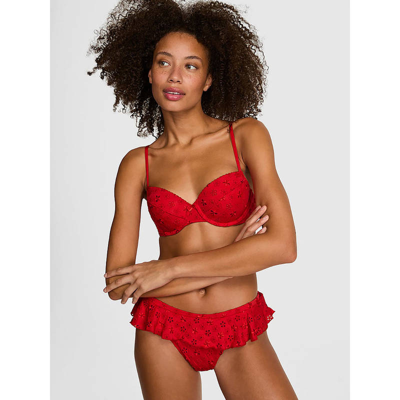 Victoria's Secret Women Red Polyamide Bikini Bottom (S)