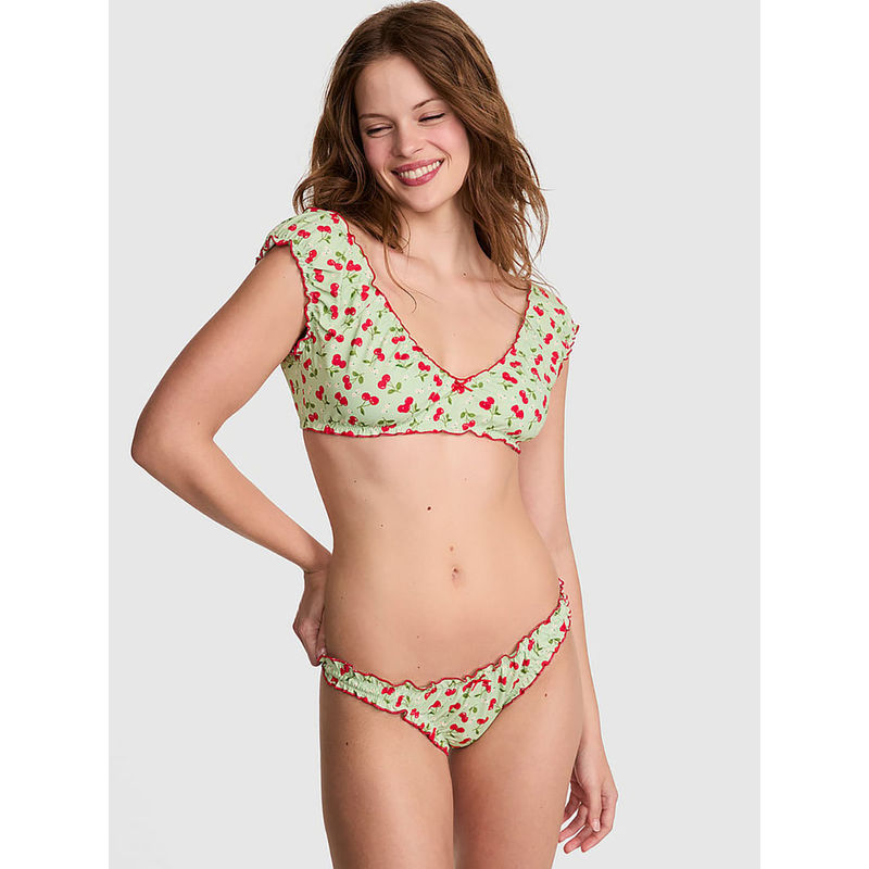 Victoria's Secret Women Yellow Polyamide Bikini Bottom (M)