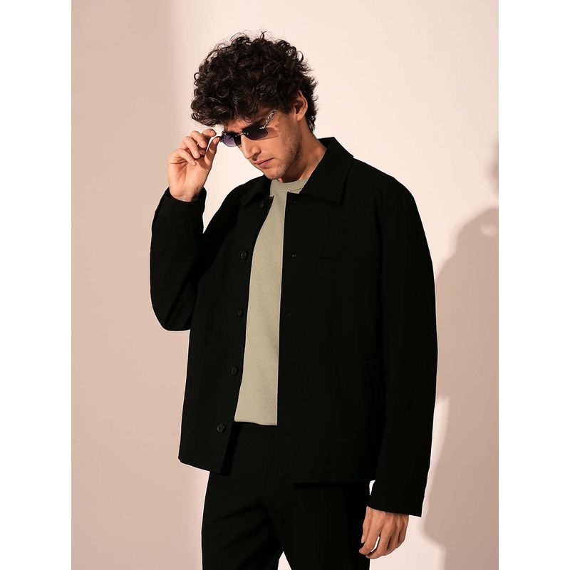 Selected Black Regular Fit Overshirt (XS)