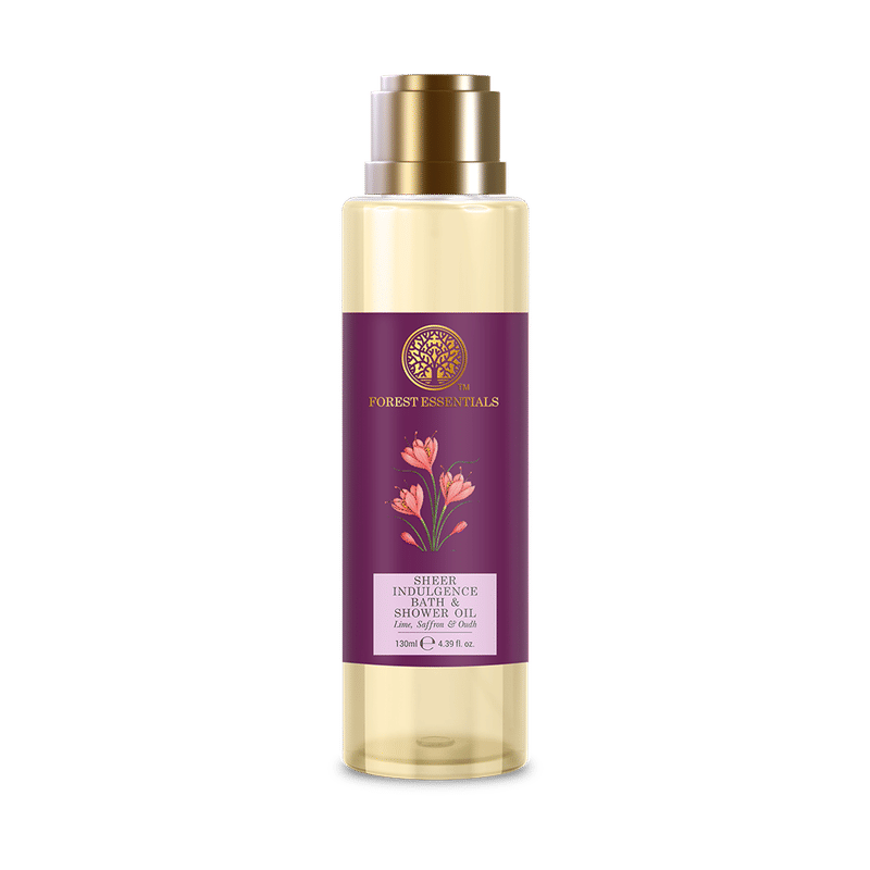 Forest Essentials Sheer Indulgence Bath and Shower Oil Lime, Saffron & Oudh