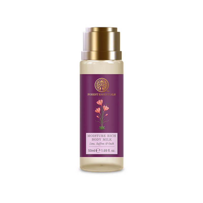 Forest Essentials Moisture Rich Body Milk Lime, Saffron & Oudh