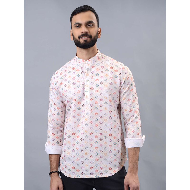 Wyre Men Multi-Color Printed Kurta (38)