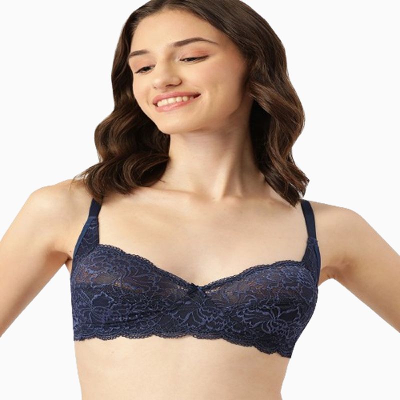 Leading Lady Non Padded T-Shirt Bra Navy Blue (34B)