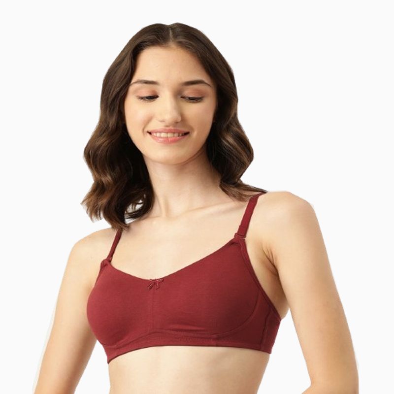 Leading Lady Non Padded T-Shirt Bra Maroon (32B)