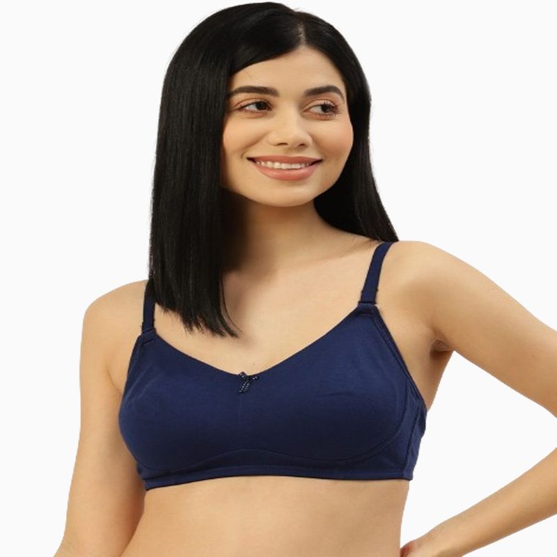 Leading Lady Non Padded T-Shirt Bra Navy Blue (38C)