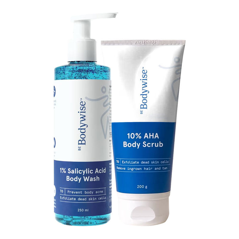 Buy Be Bodywise 1% Salicylic Acid Body Wash and 10% AHA Body Scrub - To ...