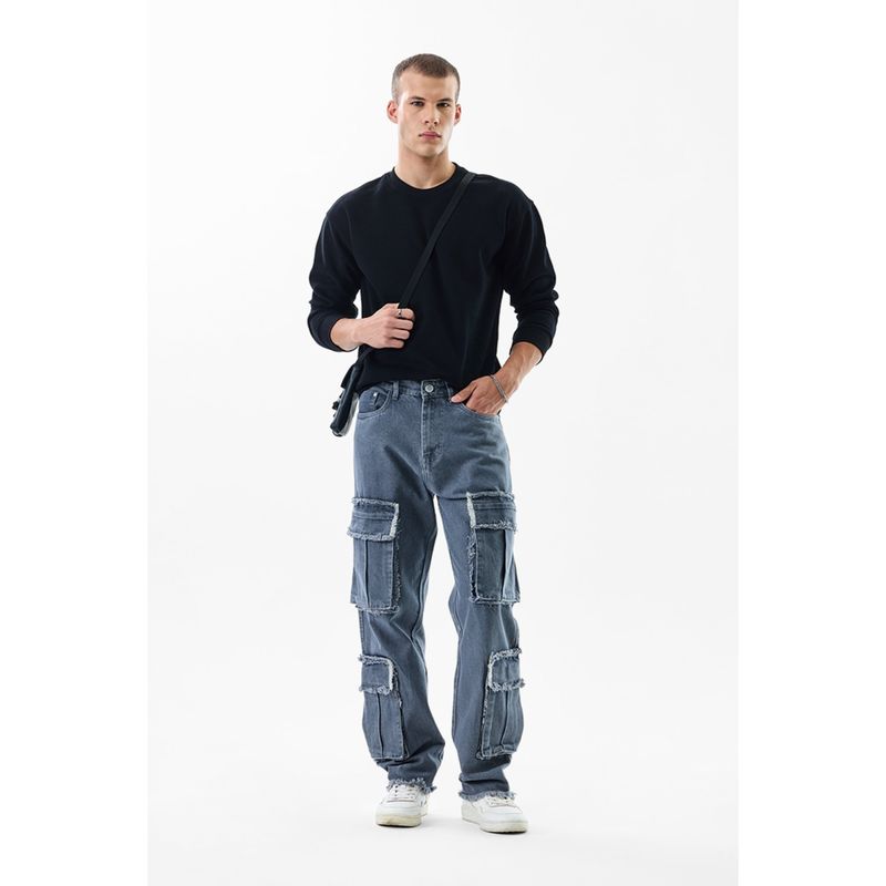 Snitch Revolution Grey Distressed Baggy Fit Cargo (36)