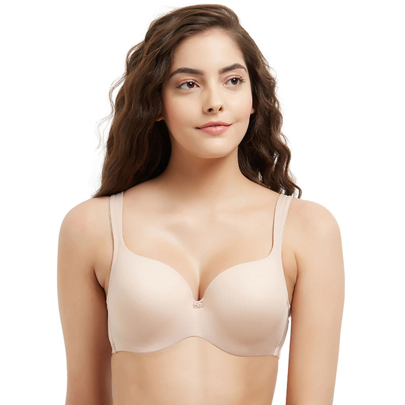 Wacoal Nylon Padded Underwired Seamless Bra -WB7875 - Nude (32C)