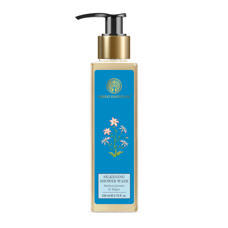 Forest Essentials Silkening Shower Wash Madurai Jasmine Mogra - Ayurvedic Body Wash - Sulphate Free