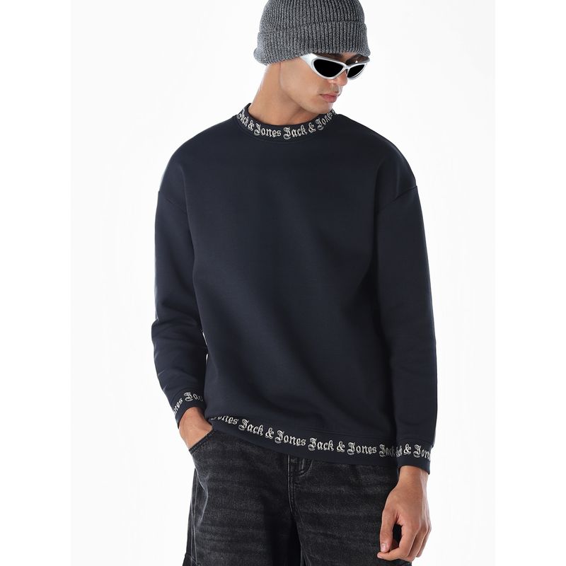Jack & Jones Men's Oversized Navy Blue Sweatshirt (M)