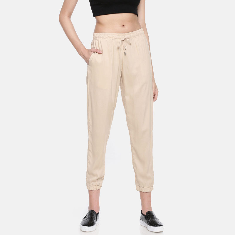 Go Colors Light Beige Joggers Pants Buy Go Colors Light Beige Joggers Pants Online at Best