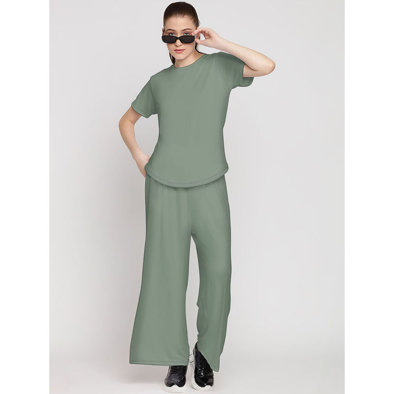 Wear Jukebox Harmony Pant & Tee for Women Green (Set of 2) (S)