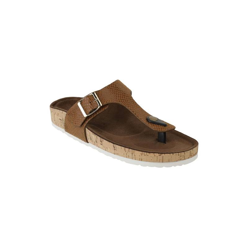 Catwalk Court Brown Synthetic Sandals (UK 6)