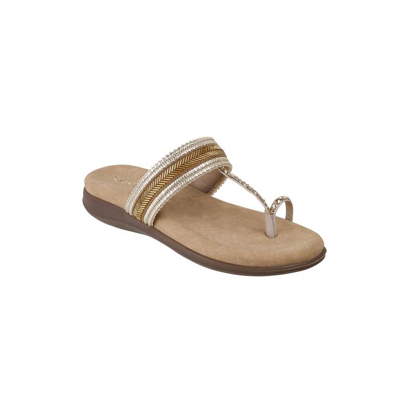 Catwalk Court Brown Textile One Toe Flats (UK 5)