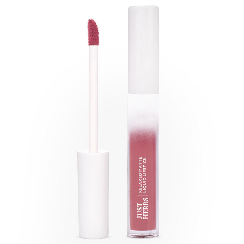 Just Herbs Nourishing Long Stay Relaxed Matte Liquid Lipstick - Suede Rose