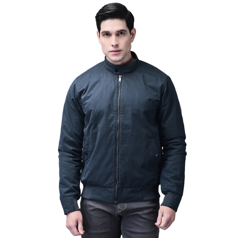 WOODLAND Men Blue Bomber Jacket (M)