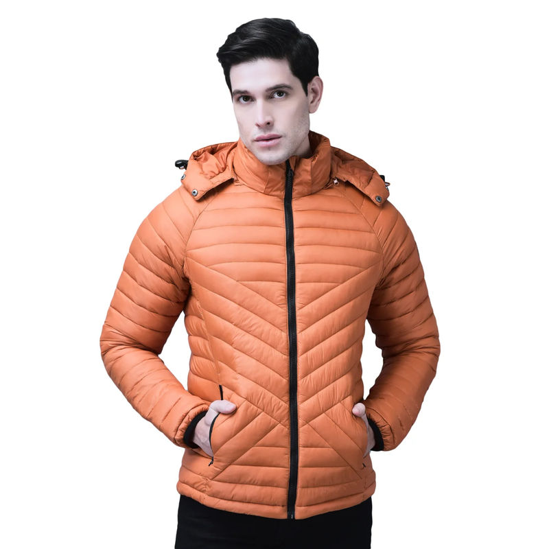WOODLAND Men Orange Puffer Jacket (L)