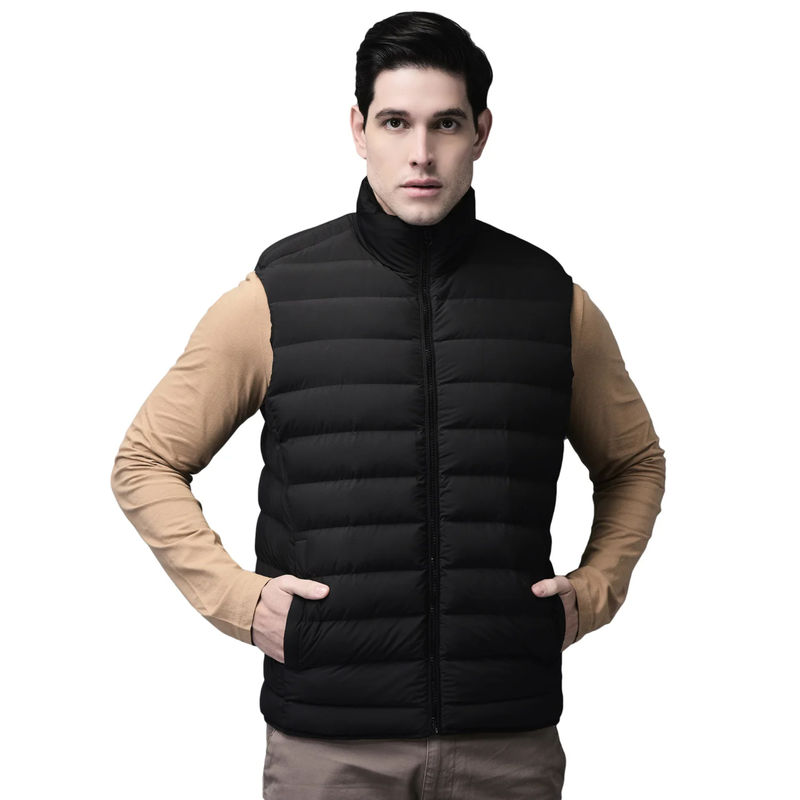 WOODS Men Black Solid Puffer Jacket (L)