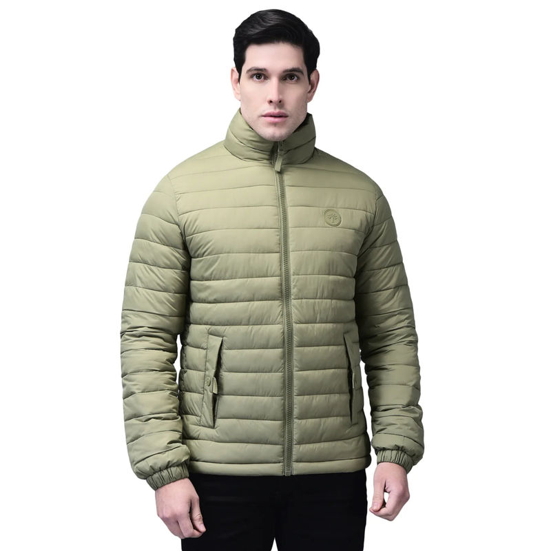 WOODLAND Men Green Puffer Jacket (XL)