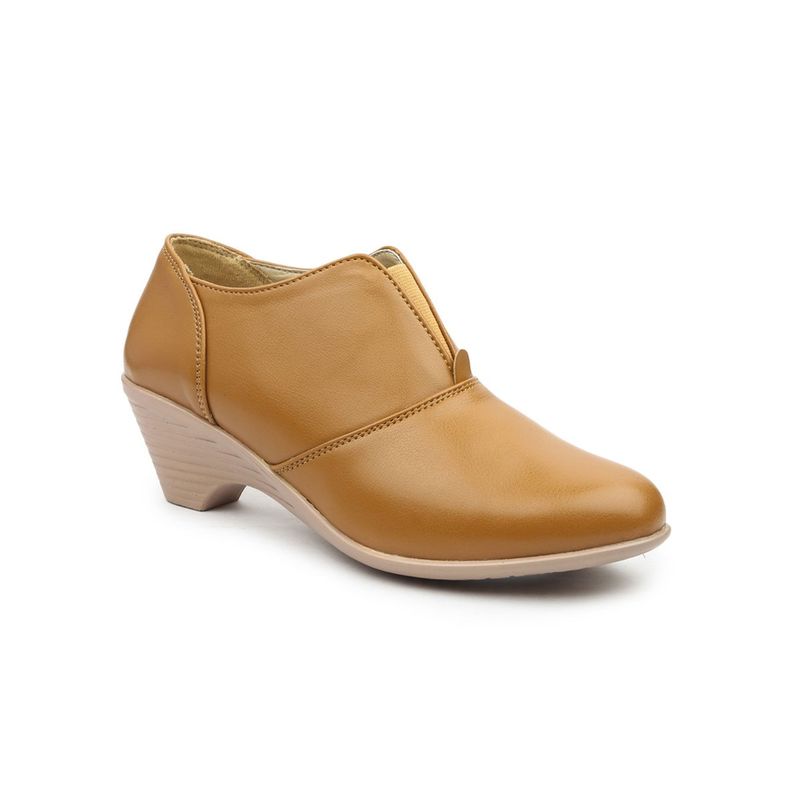 VALIOSAA Solid Beige Casual Boots (EURO 36) (EURO 36)