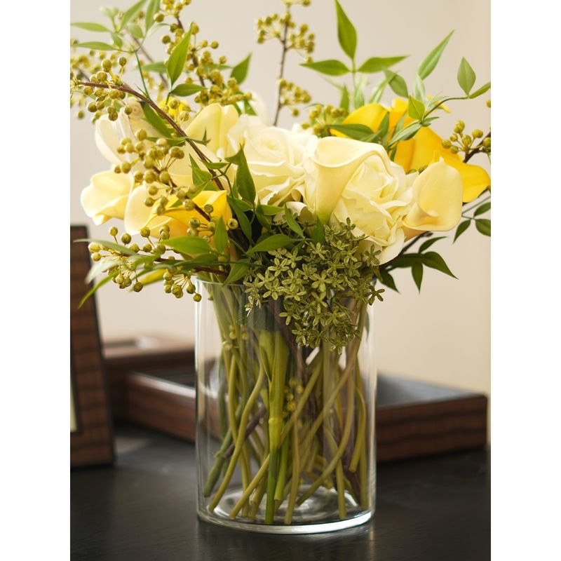 Pure Home + Living Clear Cylindrical Glass Vase (S)