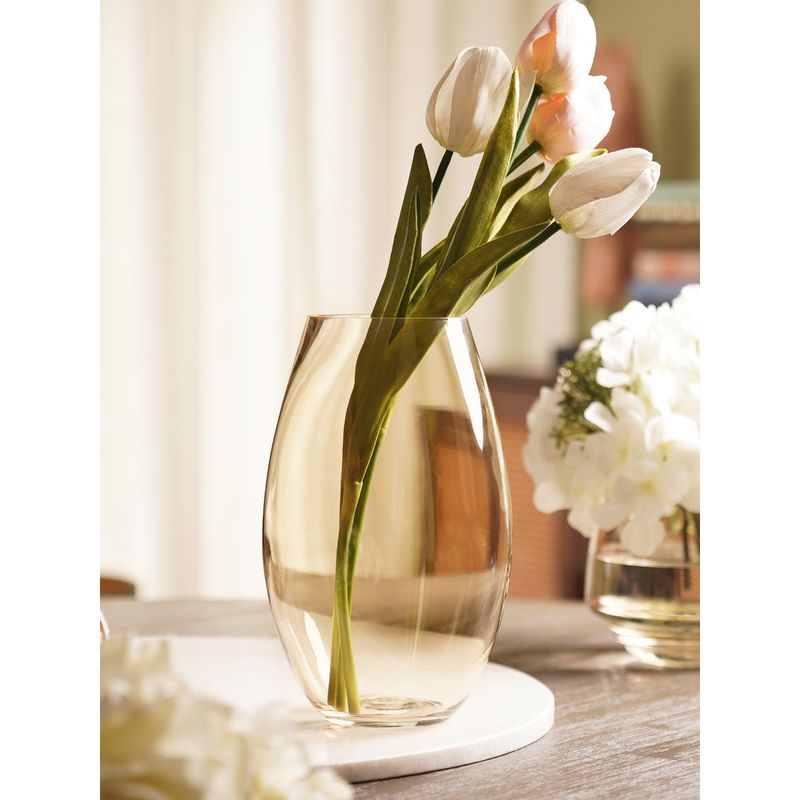 Pure Home + Living Clear Amber Oblong Glass Vase (L)
