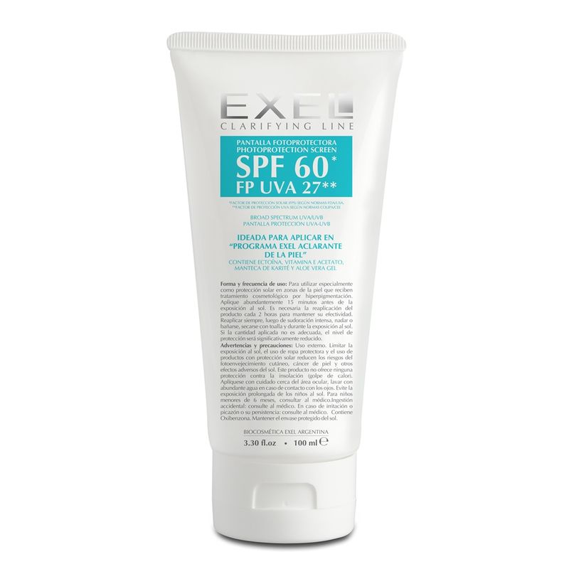 EXEL Sunscreen SPF 60 PF UVA UVB 27 Broad Spectrum - Ectoin & Titanium Dioxide