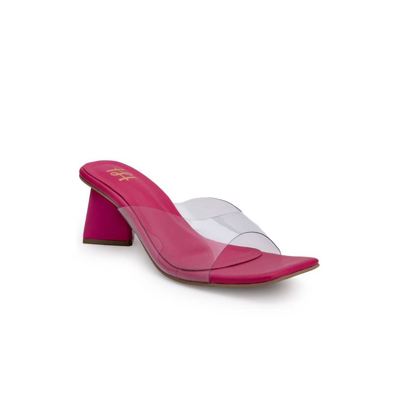 Hydes N Hues Kitten Heel Pink Solid Sandal For Women (EURO 40)