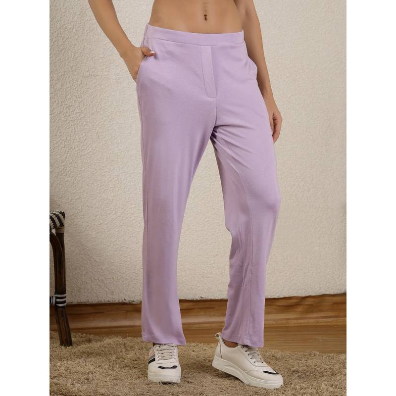 Zelena Women High Waisted Flare Maternity Pants with Pockets (M)